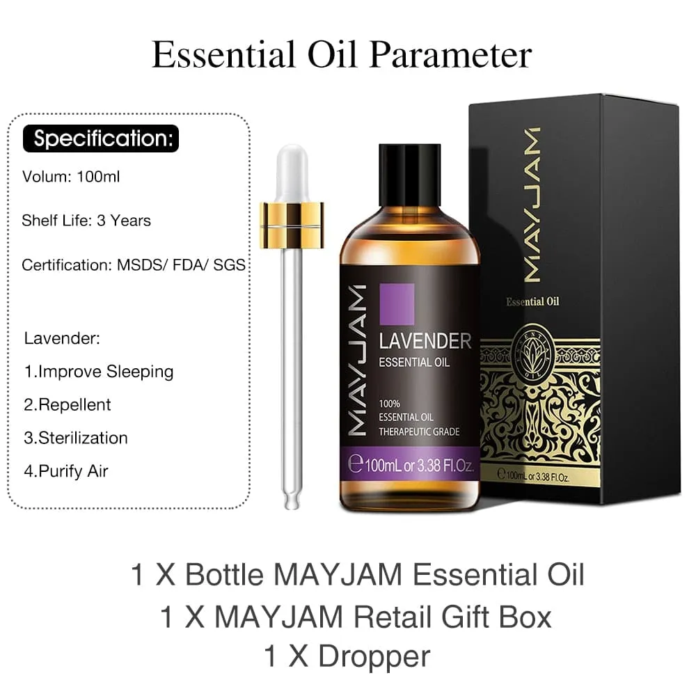 100ml Lavender Essential Oil Pure Natural Essential Oils for Help Sleeping