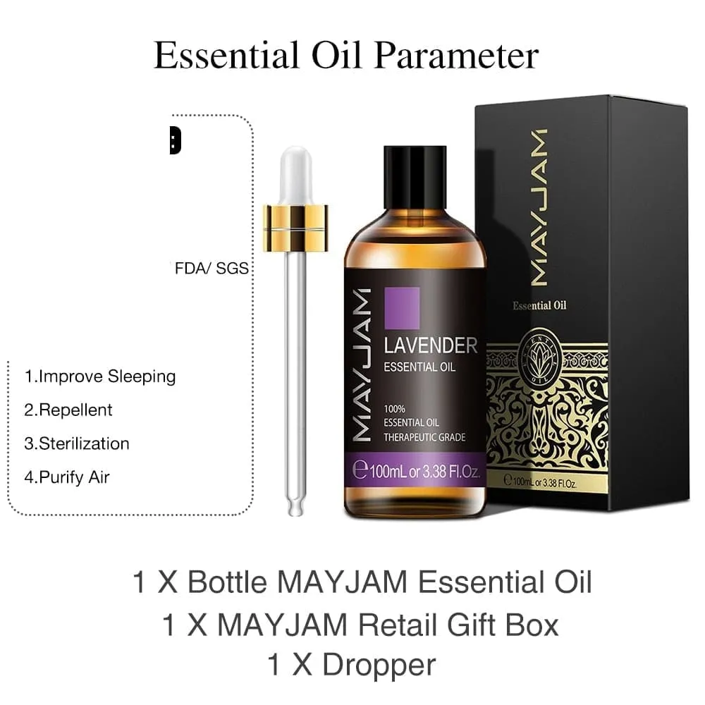 100ml Lavender Essential Oil Pure Natural Essential Oils for Help Sleeping