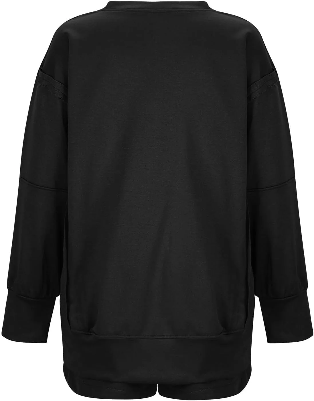 2 Piece Outfits For Women Oversized Crew Neck Sweatshirts And Shorts Tracksuit Set Casual Fall Sweatsuit Lounge Sets