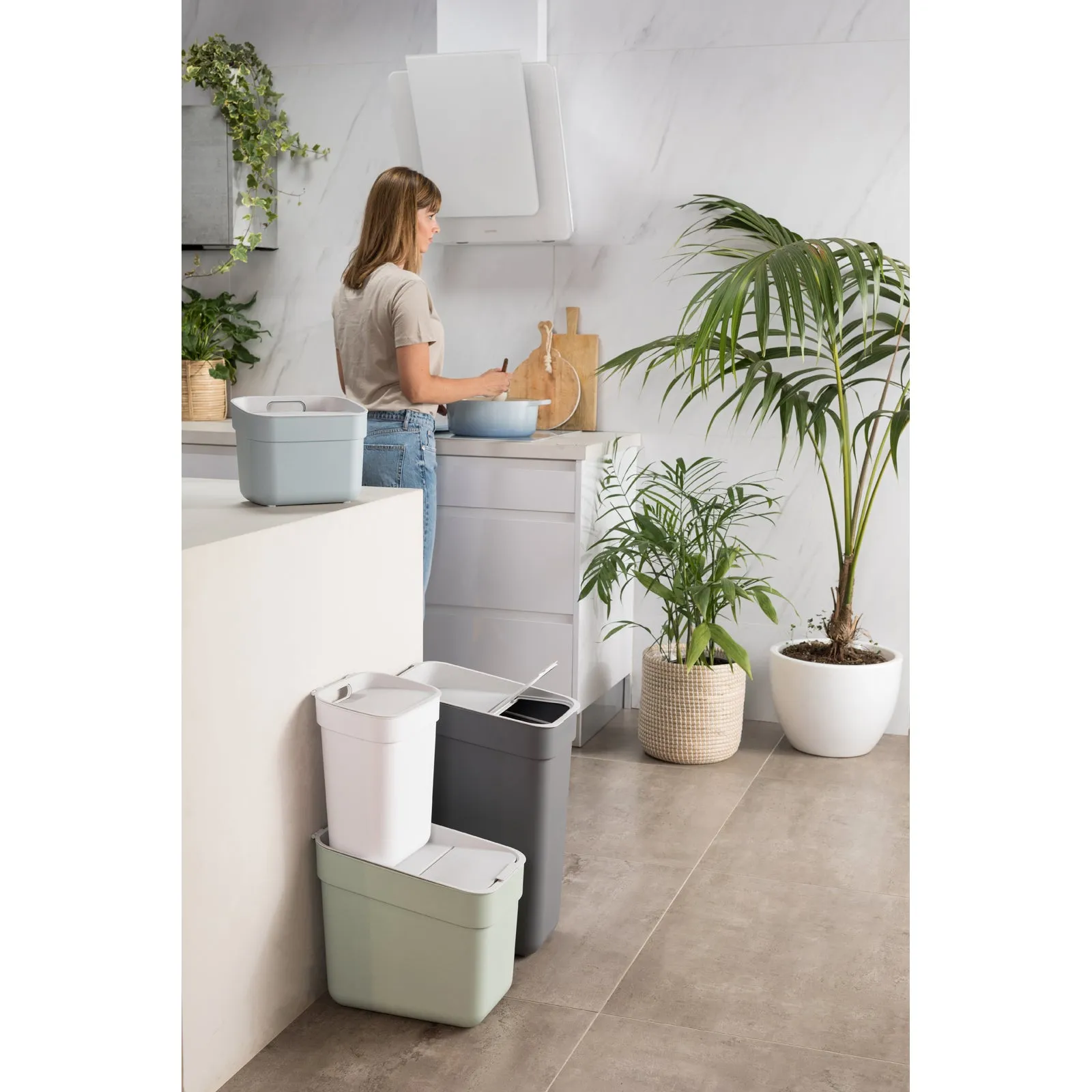 20L Ready to Collect Waste Separation Bin - Green