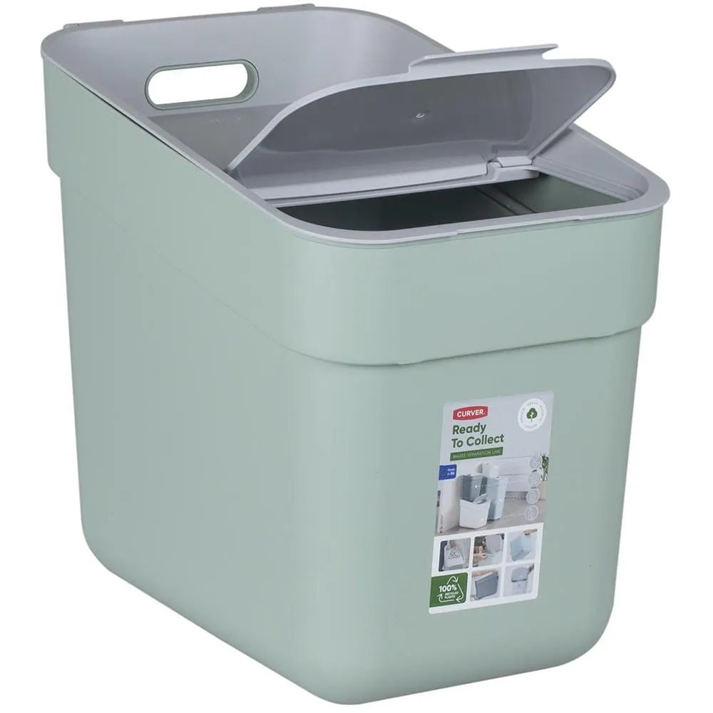 20L Ready to Collect Waste Separation Bin - Green