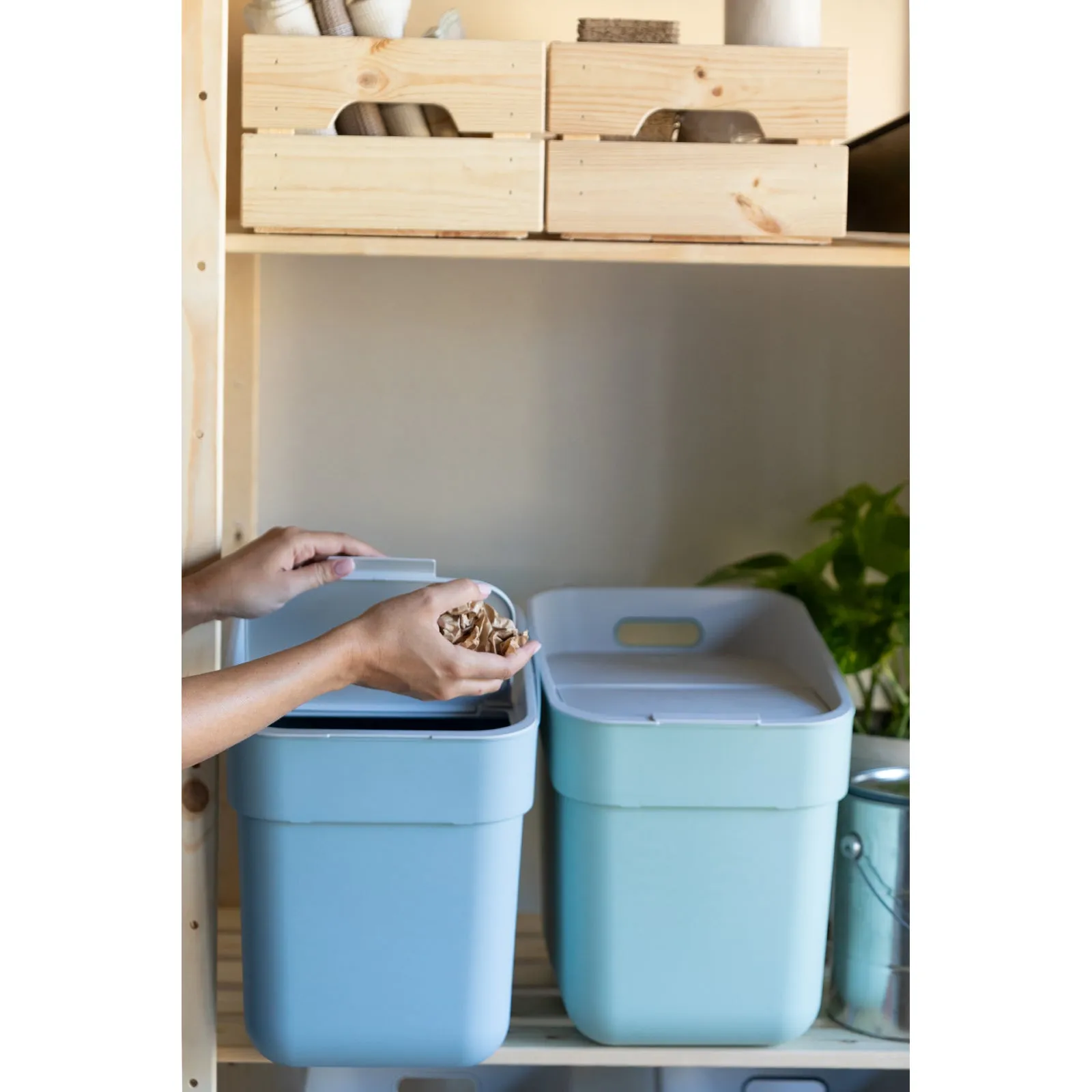 20L Ready to Collect Waste Separation Bin - Green