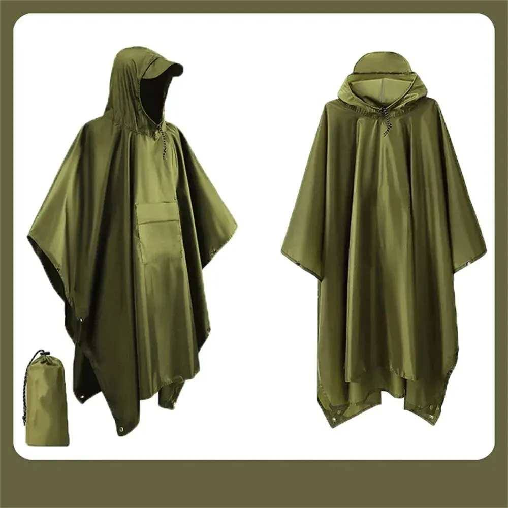 3 in 1 Waterproof Rain Poncho for Outdoor Activities