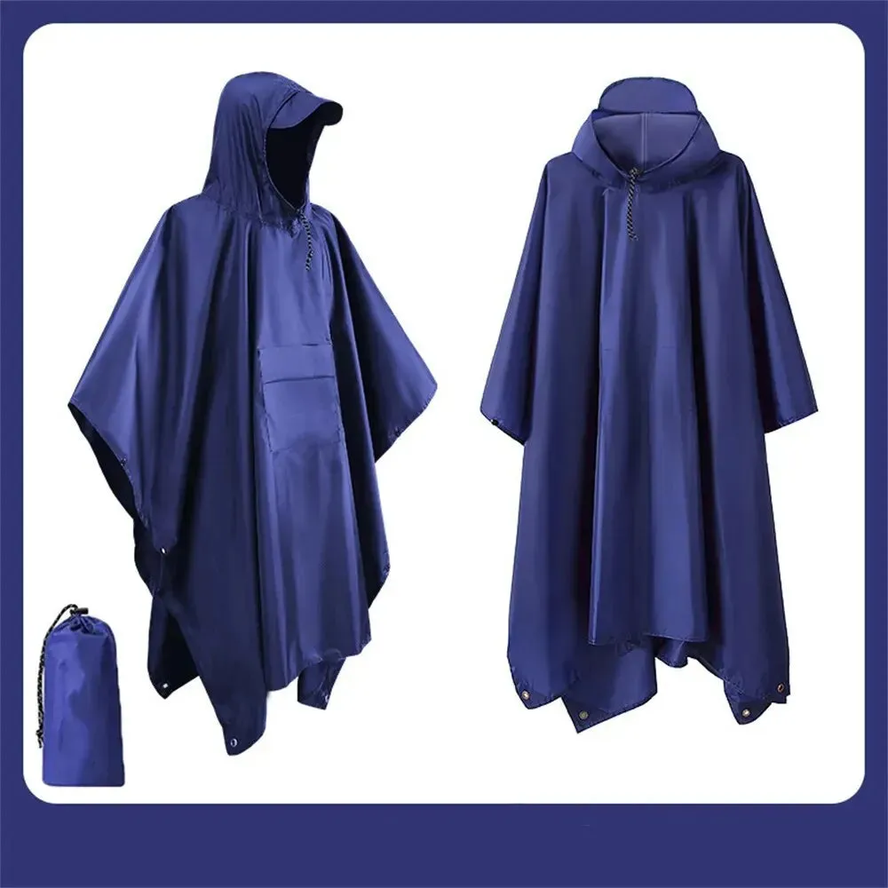 3 in 1 Waterproof Rain Poncho for Outdoor Activities
