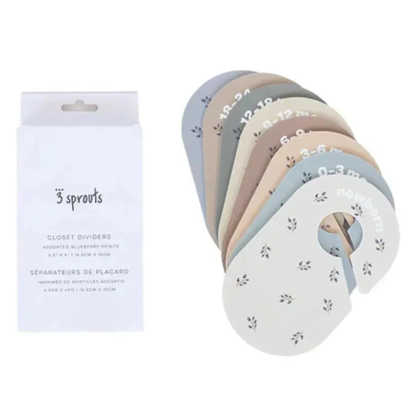 3 Sprouts - Baby and Toddler Hanger Closet Dividers, Set of 8, Blueberry