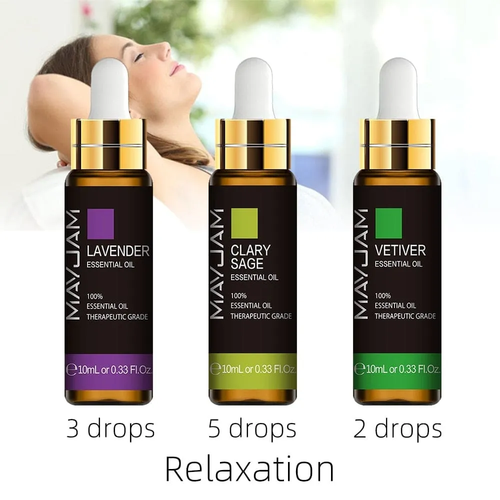 3pcs 10ml Essential Oils Set Humidifier Diffuser Oil Lavender Sandalwood Ylang