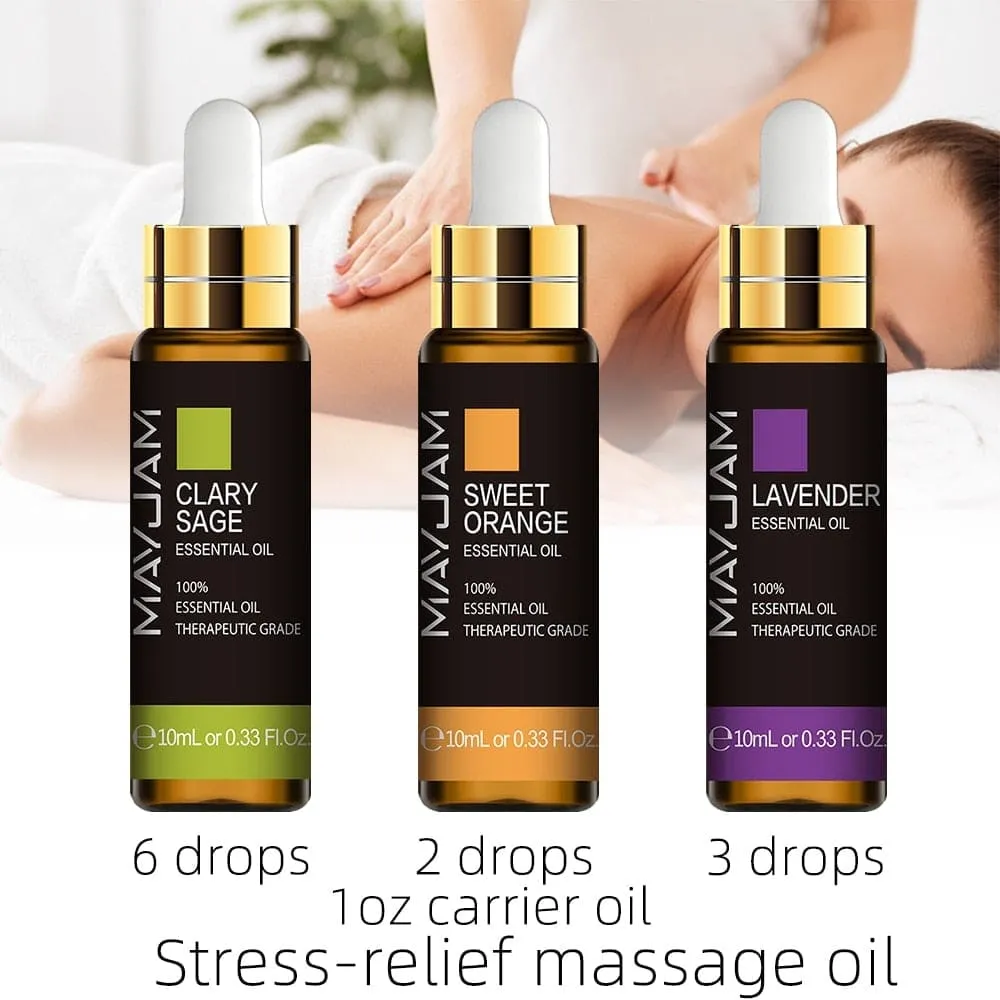 3pcs 10ml Essential Oils Set Humidifier Diffuser Oil Lavender Sandalwood Ylang