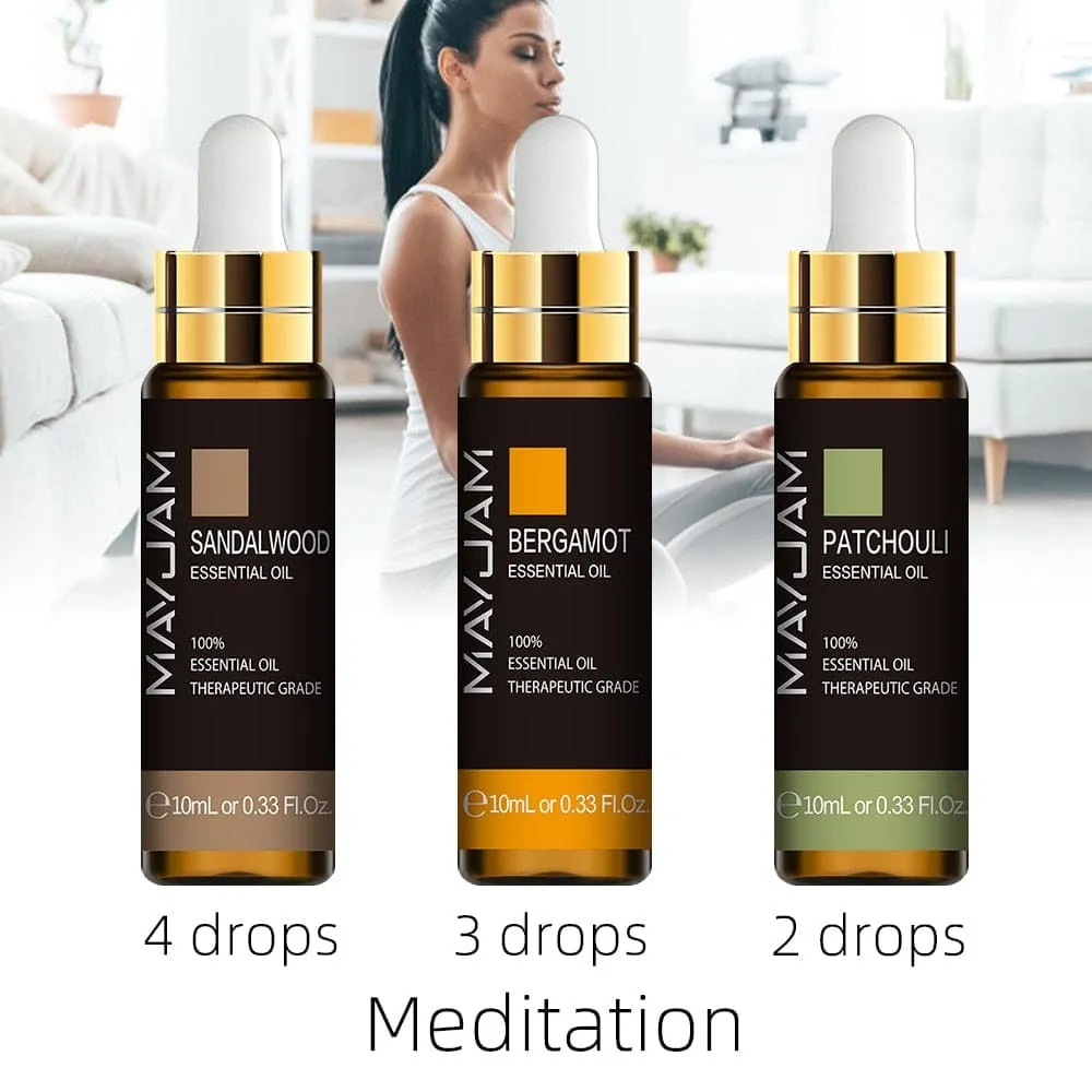 3pcs 10ml Essential Oils Set Humidifier Diffuser Oil Lavender Sandalwood Ylang