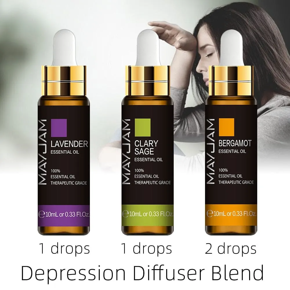 3pcs 10ml Essential Oils Set Humidifier Diffuser Oil Lavender Sandalwood Ylang