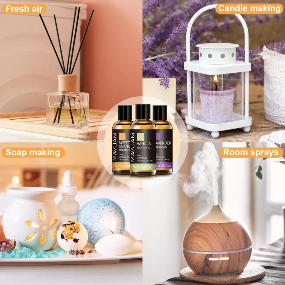 3pcs Essential Oils for Candle Making 30ml Massage Oil Pure Natural