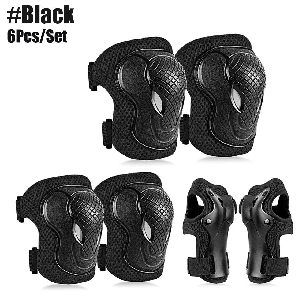 6 in 1 Kids/youth Protective Gear Set Knee Elbow Pads Wrist Guard Protector