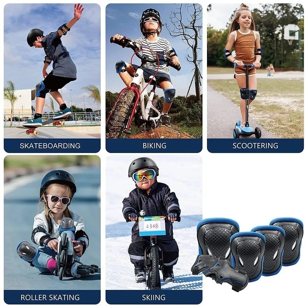 6 in 1 Kids/youth Protective Gear Set Knee Elbow Pads Wrist Guard Protector