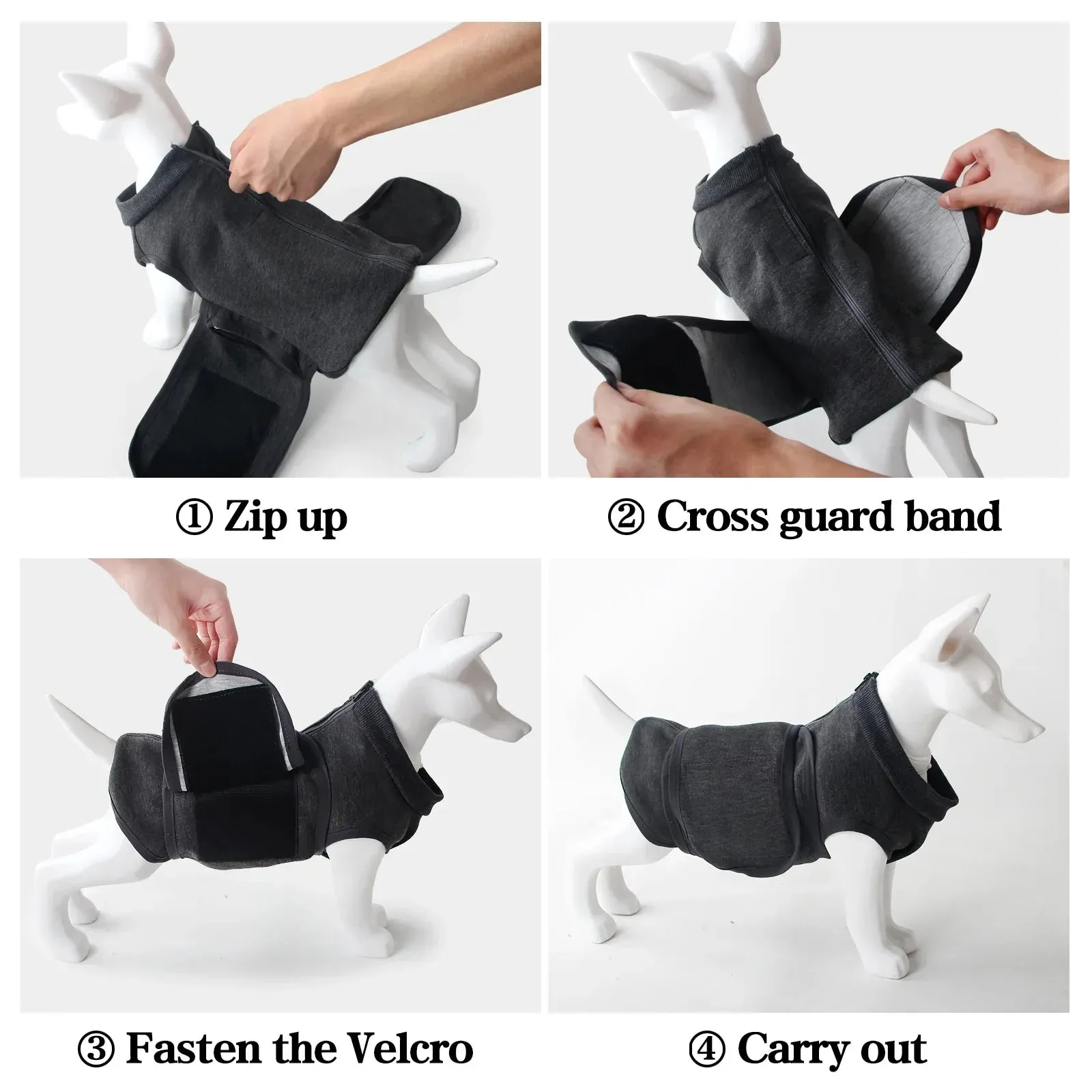 Adjustable Pet Anxiety Jacket for Calming Relief