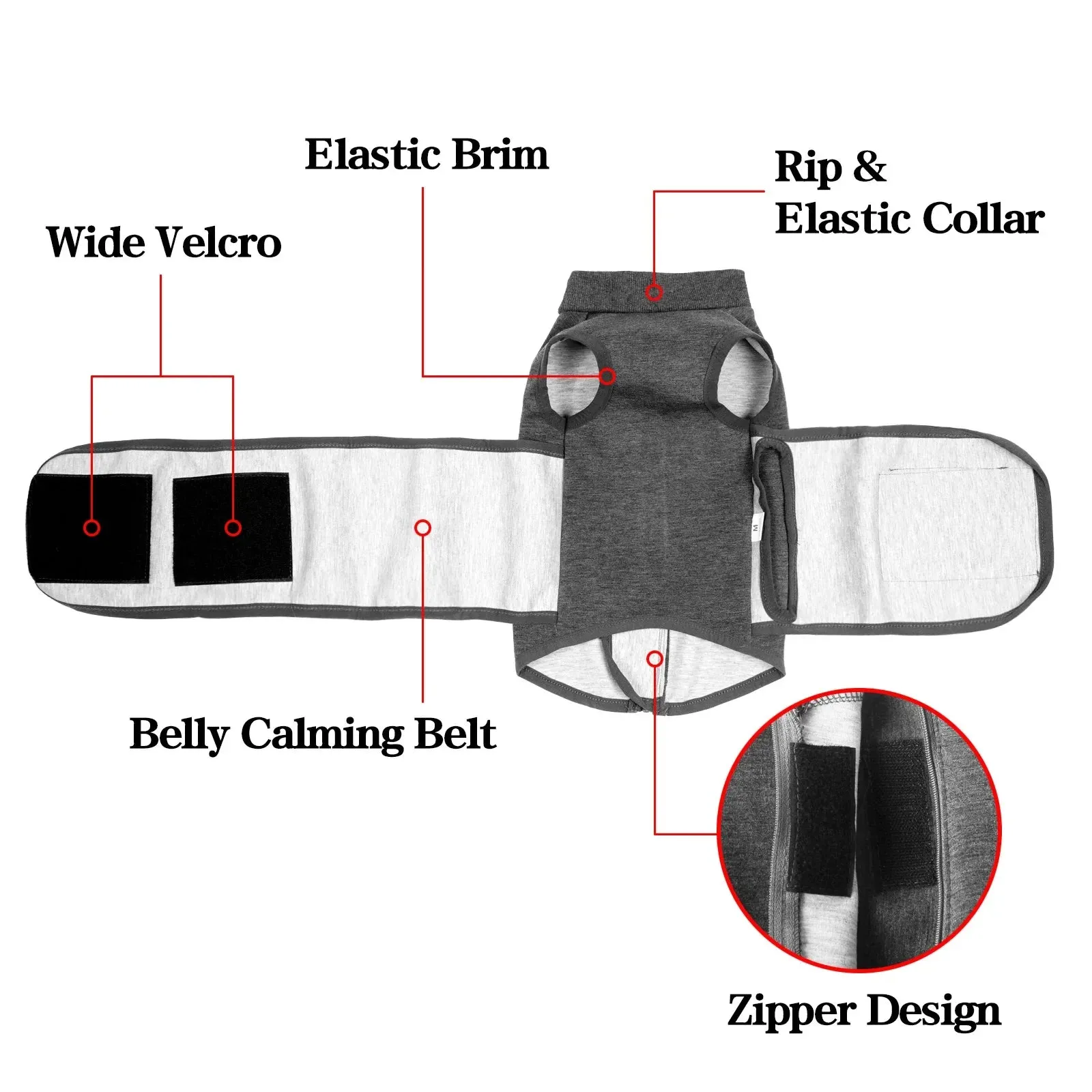 Adjustable Pet Anxiety Jacket for Calming Relief