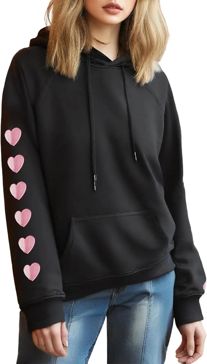 Argeousgor Women Y2k Graphic Print Hoodies Teen Girls Pullover Sweatshirt Long Sleeve Crewneck Aesthetic Loose Fit Top