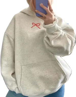 Argeousgor Women Y2k Graphic Print Hoodies Teen Girls Pullover Sweatshirt Long Sleeve Crewneck Aesthetic Loose Fit Top
