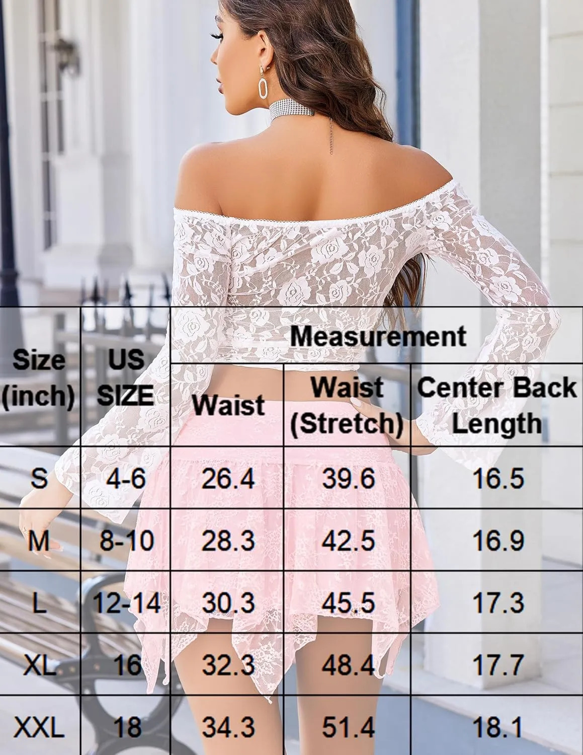 Avidlove Lace Mini Skirts for Women Flowy Skirt Y2k Layered Asymmetrical Short Skirt