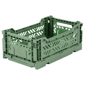 Aykasa Decorative Gray Folding Crate - Mini