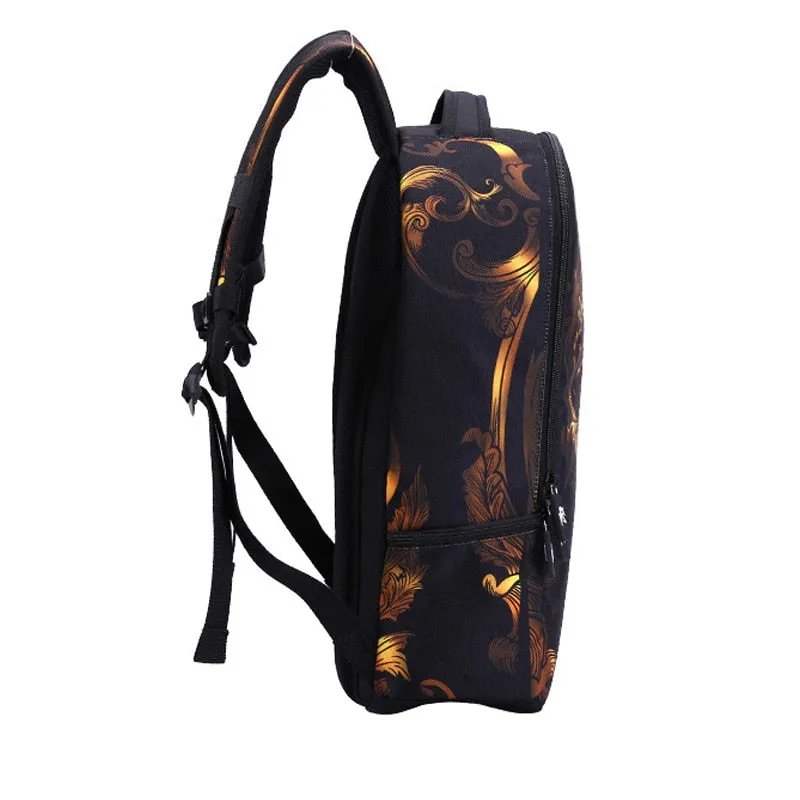 Back To School -  3D Skull Punk Rock Laptop Backpack