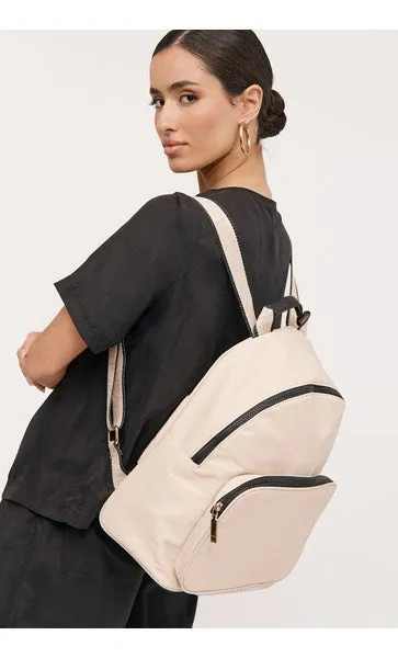 Backpack Nylon Webbing Cream-Black