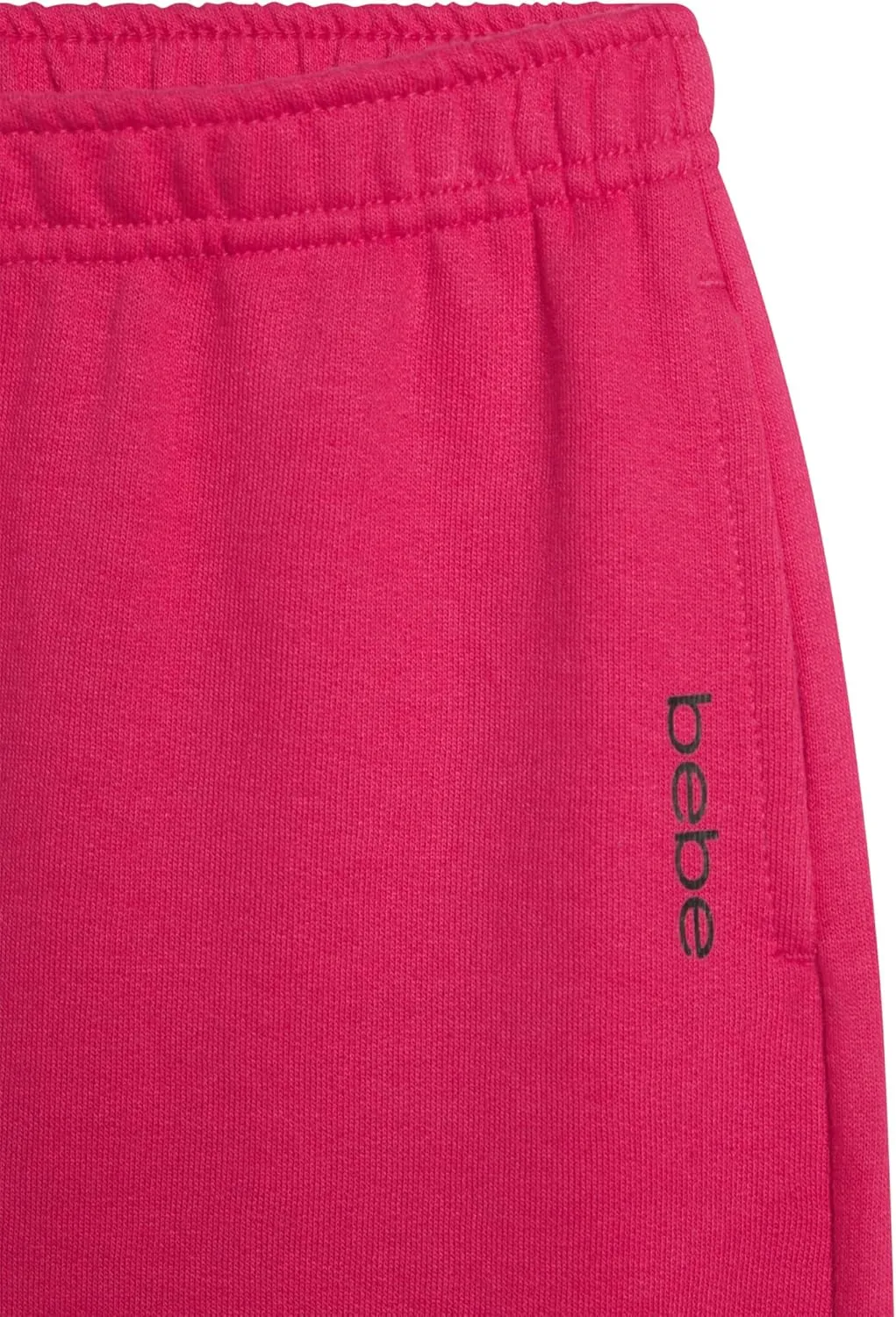 bebe Girls Wide Leg Sweatpants, French Terry Sweatpants with Pockets, Baggy Pants for Girls