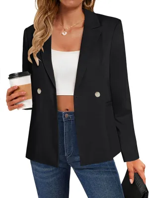 Belle Poque Women Business Casual Blazer Long Sleeve Lapel Button Work Blazer with Pockets