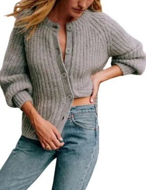 Bianstore Women's Casual Long Sleeve Crewneck Button Down Cardigan Sweater Knit Outwear
