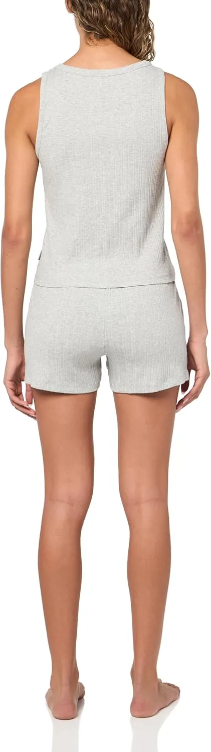 Calvin Klein womens Refined Rib Tank Short Set