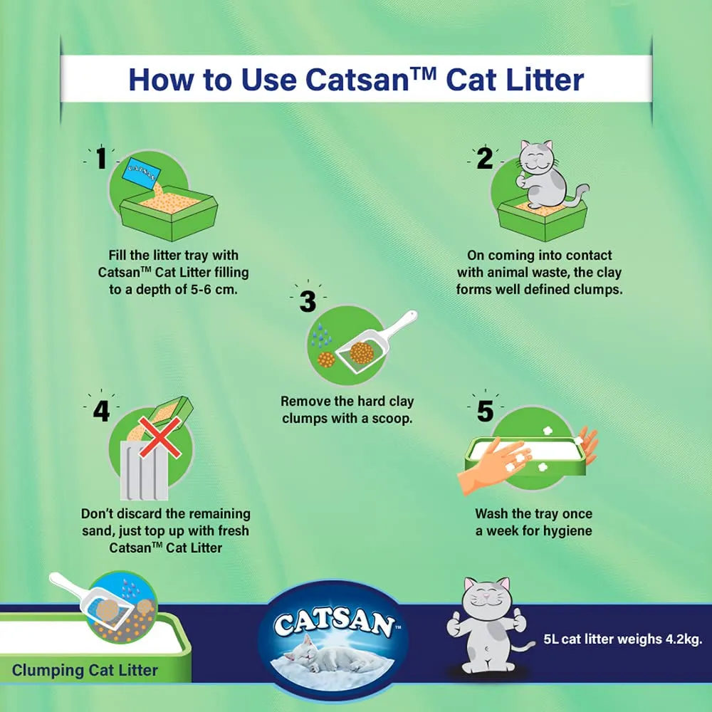 Catsan 10L Ultra Odor Control Formula Clumping Cat Litter Sand for Adult/Kitten