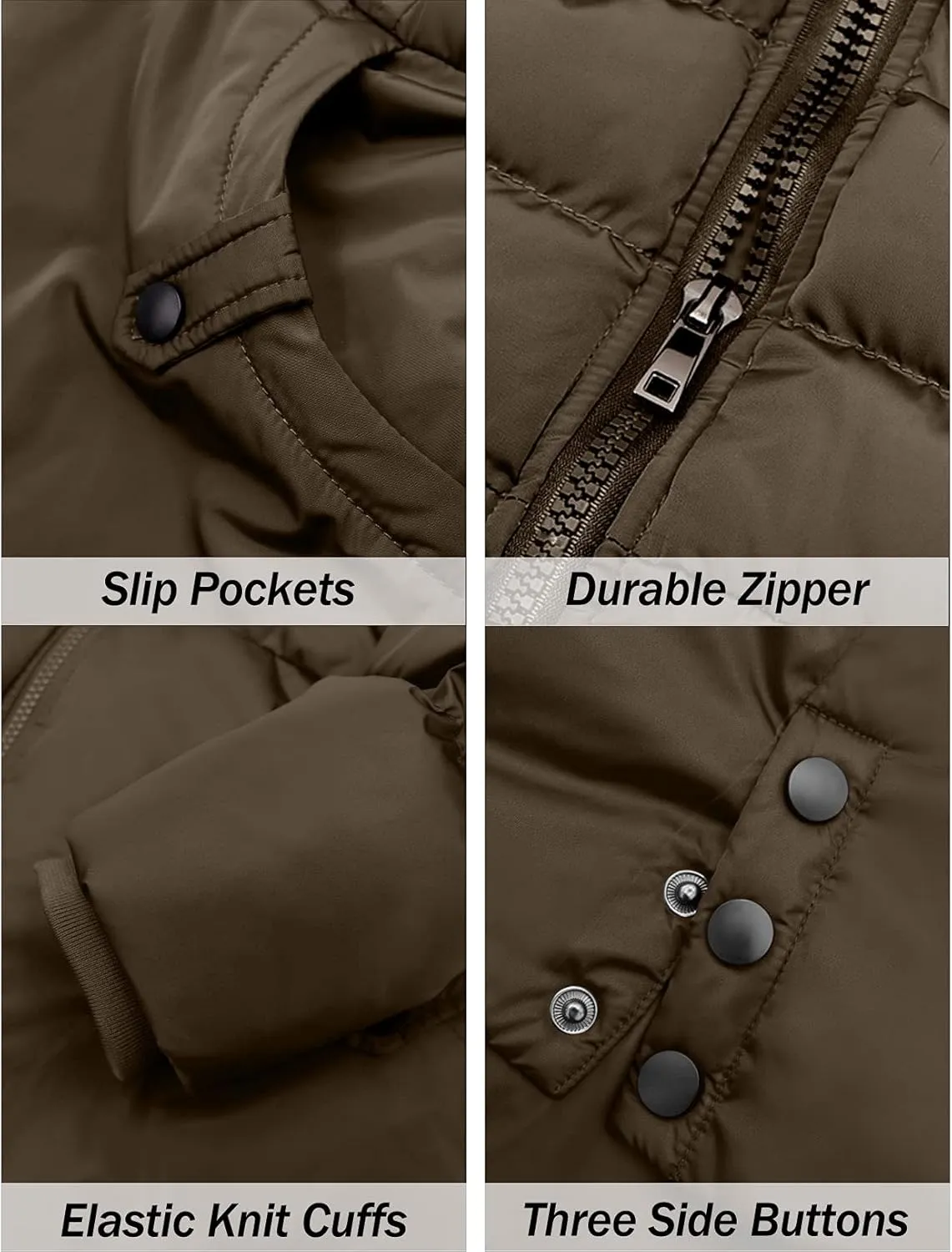 CHERFLY Women's Winter Puffer Coat Heavy Warm Long Parka Down Jacket with Fur Hood