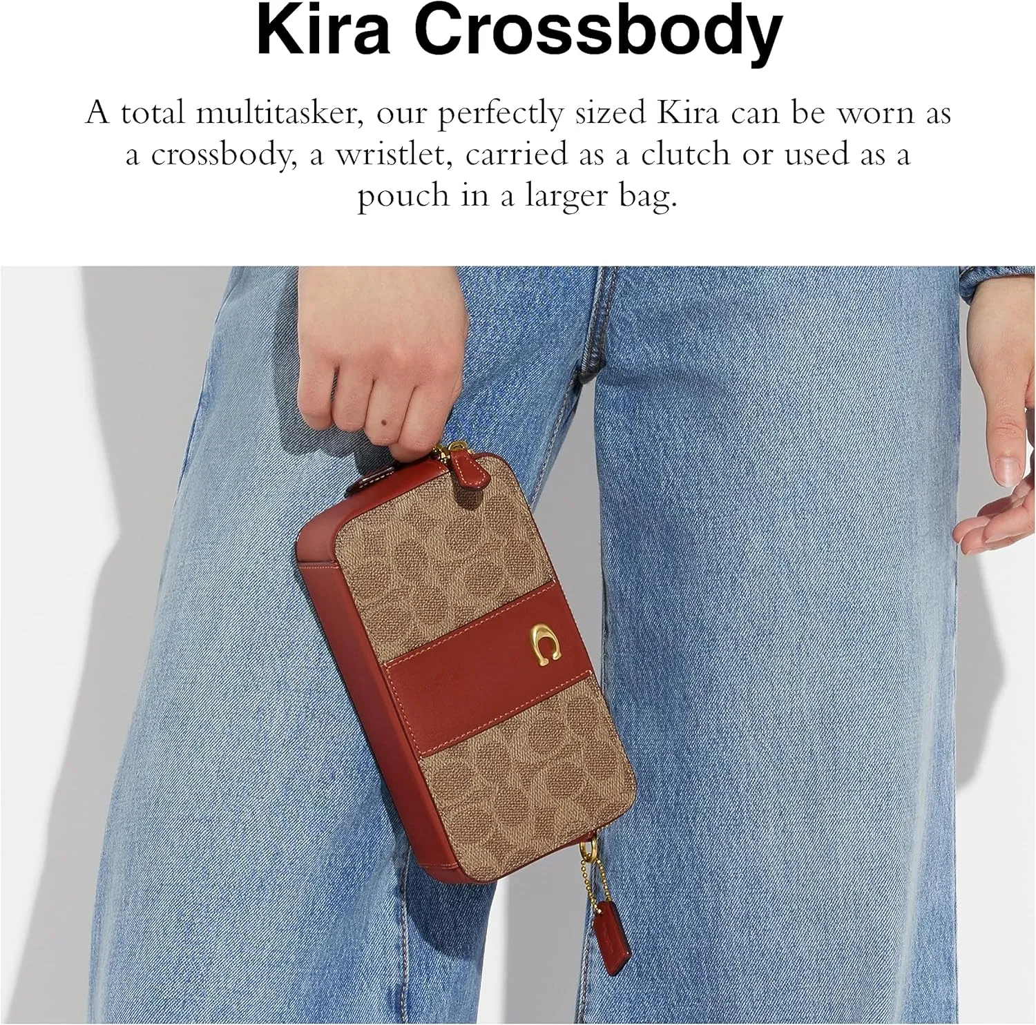 Coach Color-Block Coated Canvas Signature Kira Crossbody