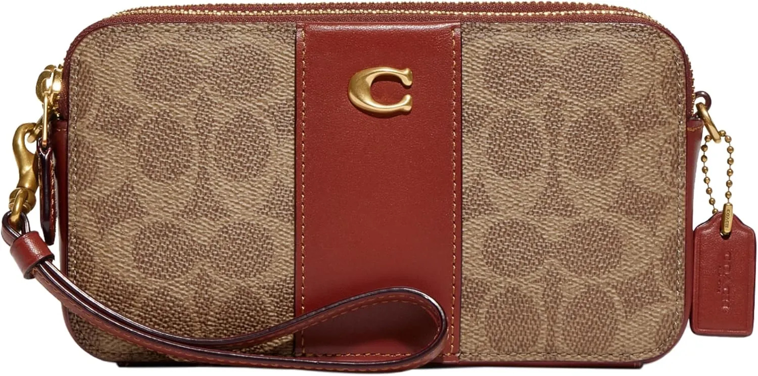 Coach Color-Block Coated Canvas Signature Kira Crossbody
