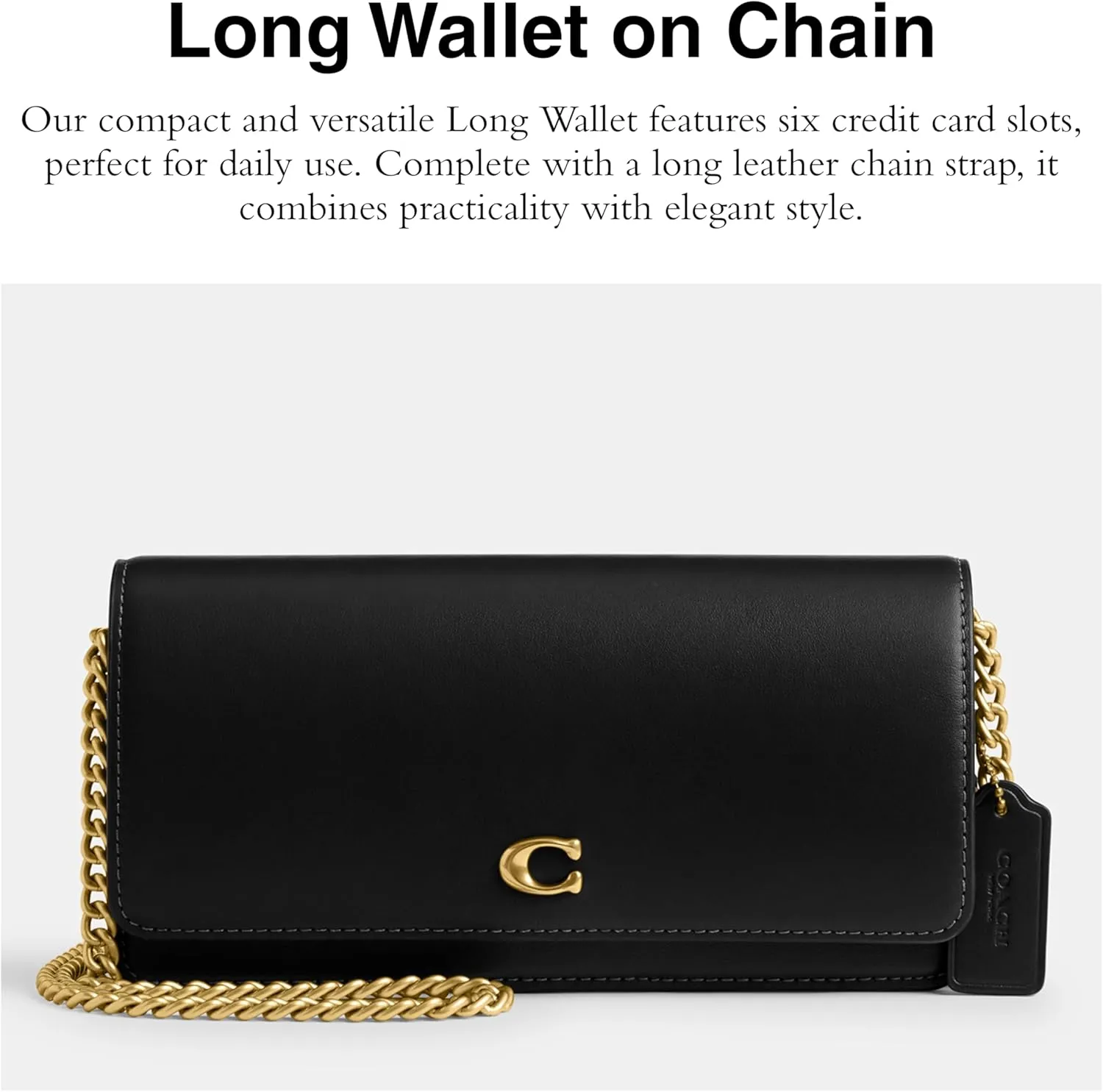 COACH Women's Evie Long Chain Accessory-Travel Wallet