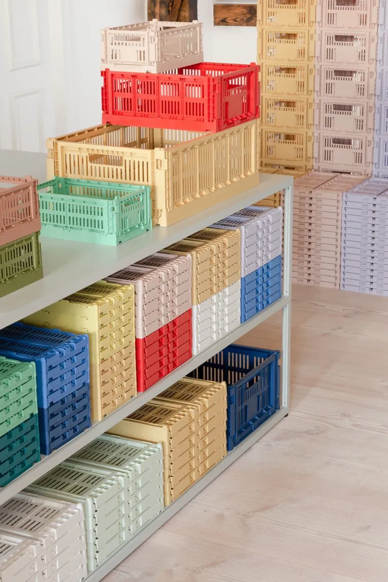 Colour Crate - Collapsible | Medium | Various Colours | 100% Recycled Plastic | by HAY