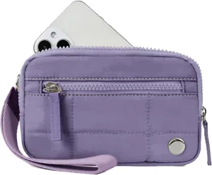 Convely Essential Wristlet, Convely Wristlet, Essential Wristlet for Women Nylon Quilted Wallet with 3 Zipper Purse
