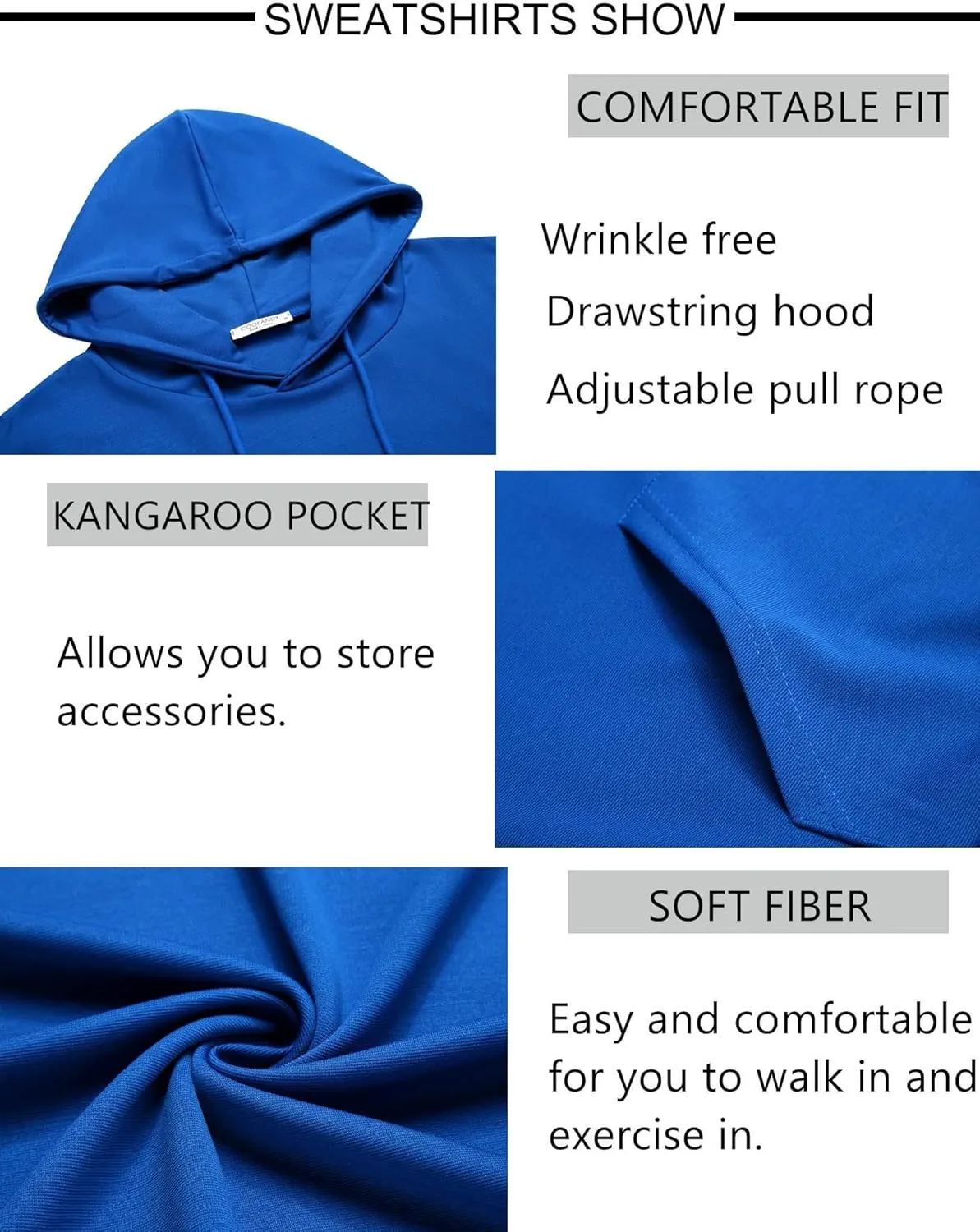 COOFANDY Sweatsuits for Men 2 Piece Tracksuit Casual Athletic Jogging Suit Hooded Set