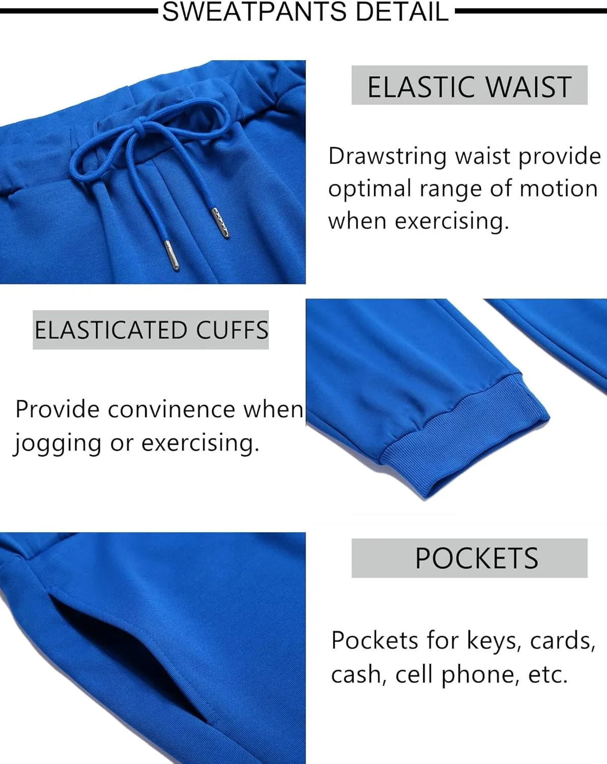 COOFANDY Sweatsuits for Men 2 Piece Tracksuit Casual Athletic Jogging Suit Hooded Set