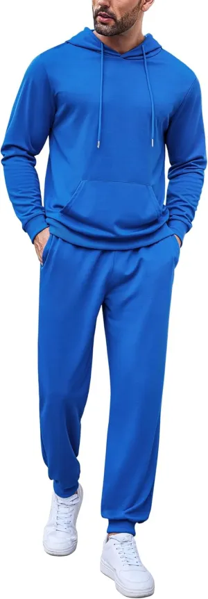 COOFANDY Sweatsuits for Men 2 Piece Tracksuit Casual Athletic Jogging Suit Hooded Set