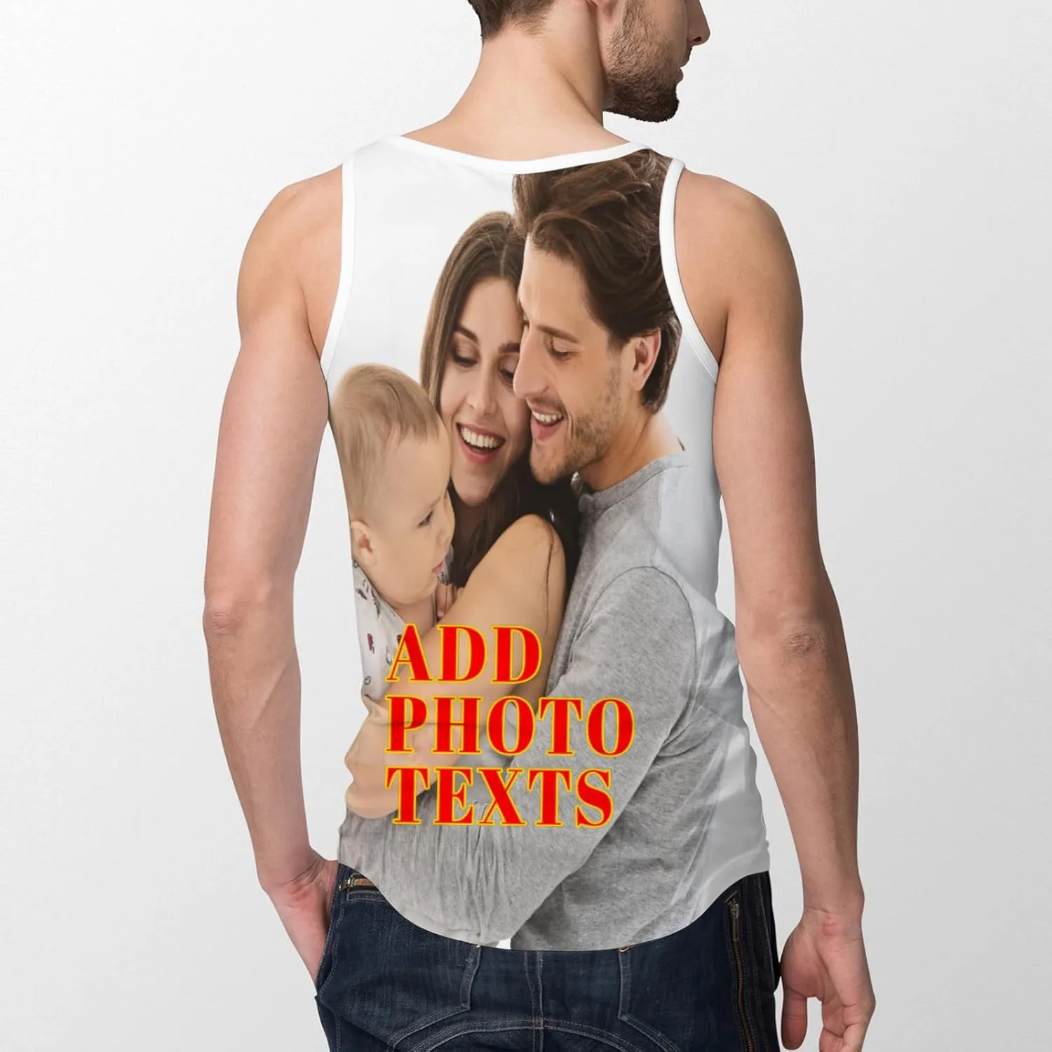 Custom Tank Tops Design Your Own Tank Tops All Over Print Sleeveless Shirts Personalized Photo Text Vest Tees for Men Women