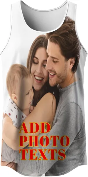 Custom Tank Tops Design Your Own Tank Tops All Over Print Sleeveless Shirts Personalized Photo Text Vest Tees for Men Women