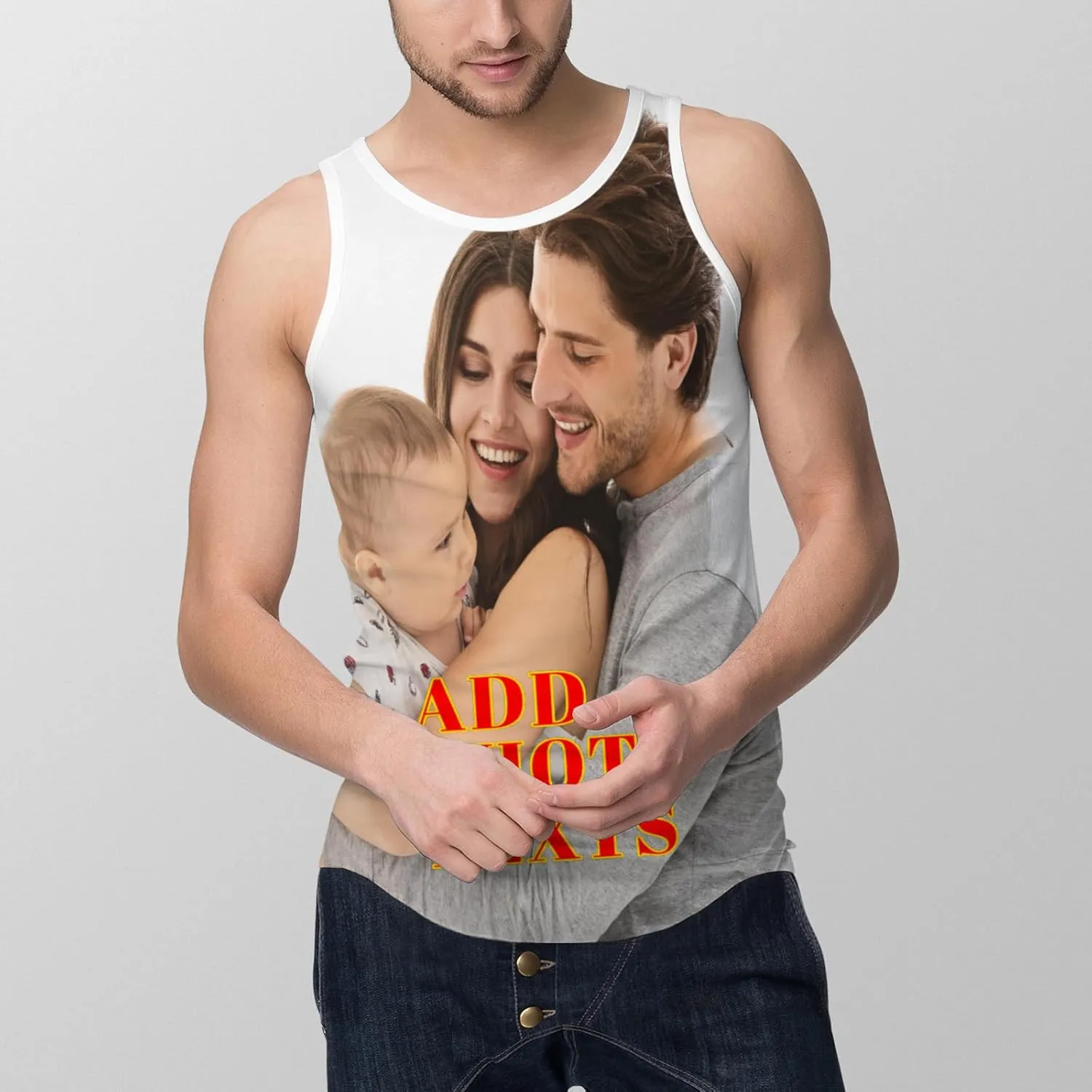Custom Tank Tops Design Your Own Tank Tops All Over Print Sleeveless Shirts Personalized Photo Text Vest Tees for Men Women