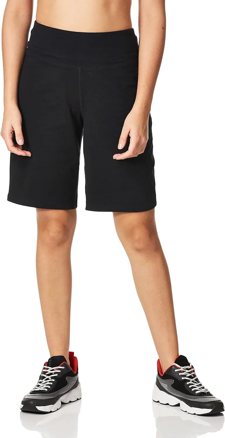 Danskin Women's Essential Wide Waistband Bermuda Short