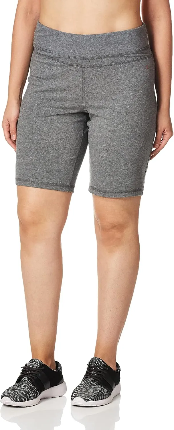 Danskin Women's Essential Wide Waistband Bermuda Short