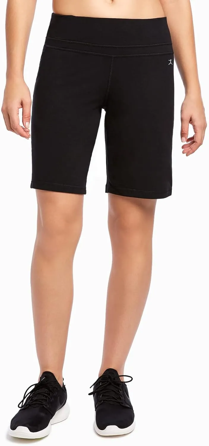 Danskin Women's Essential Wide Waistband Bermuda Short