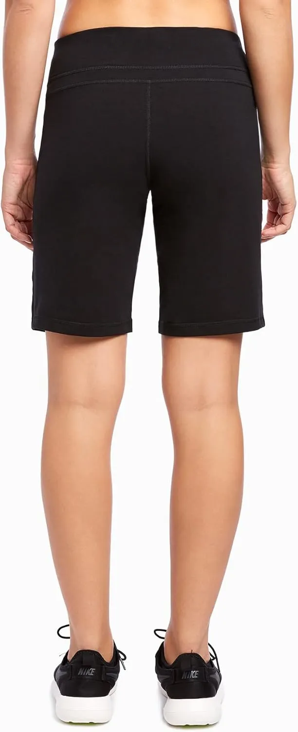 Danskin Women's Essential Wide Waistband Bermuda Short