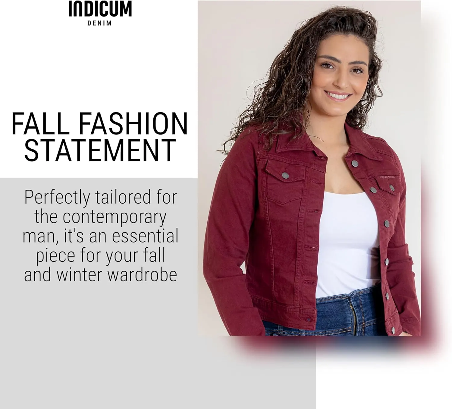 Denim Color Jacket For Women | Slim Fit 100% Cotton Jackets | Womens Fashion Clothes Trendy Spring 2024