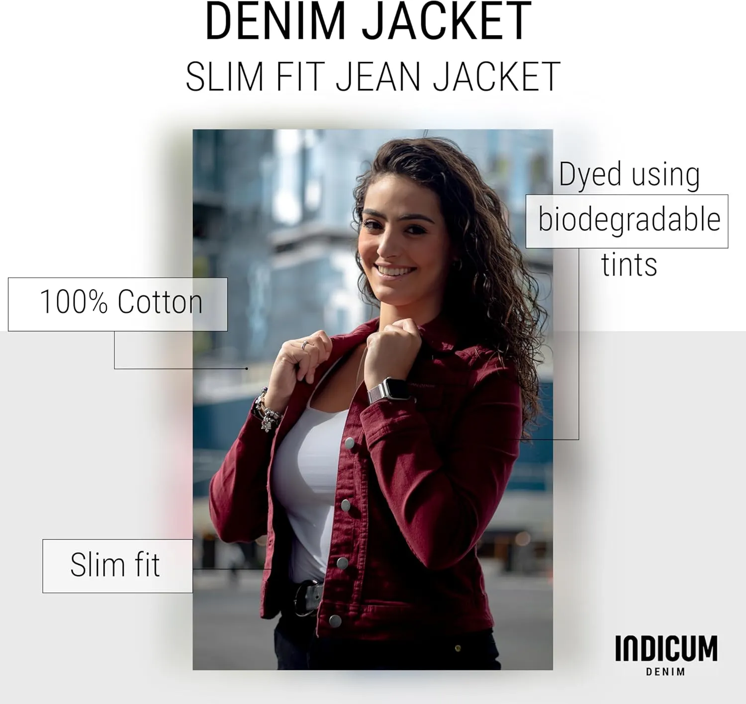 Denim Color Jacket For Women | Slim Fit 100% Cotton Jackets | Womens Fashion Clothes Trendy Spring 2024