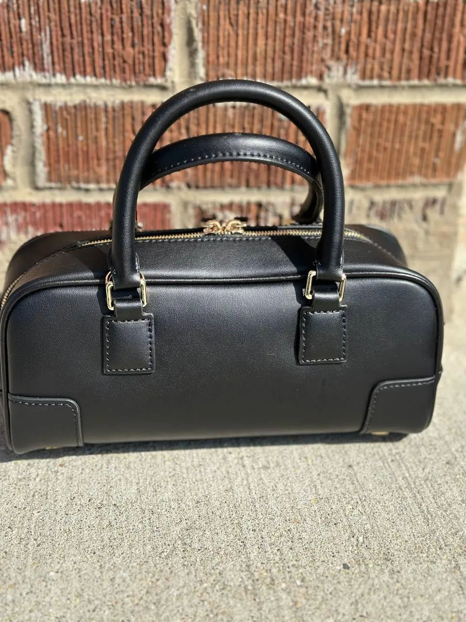 Elegant Lock Charm Genuine Leather Bag