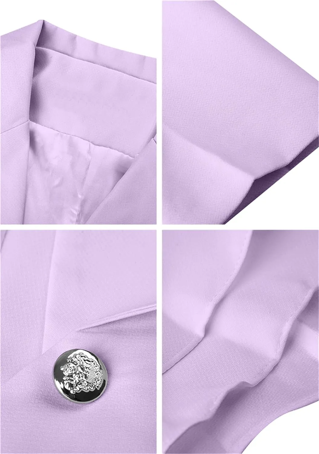 Fashion Button Down Blazer for Women Lightweight Lapel Front Open Blazer Casual Business Slim Fit Blazer