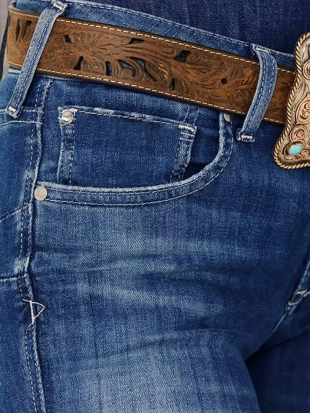 Flamingals Butt Lifting Straight Jeans Mid Waist Vintage Curvy Tummy Control Trendy Denim Jeans